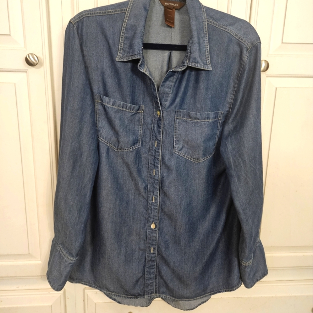 Denim Shirt-Jacket  MULTIPLES-L